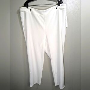 Savion women's white dress pants with silver accents size 3X NWT